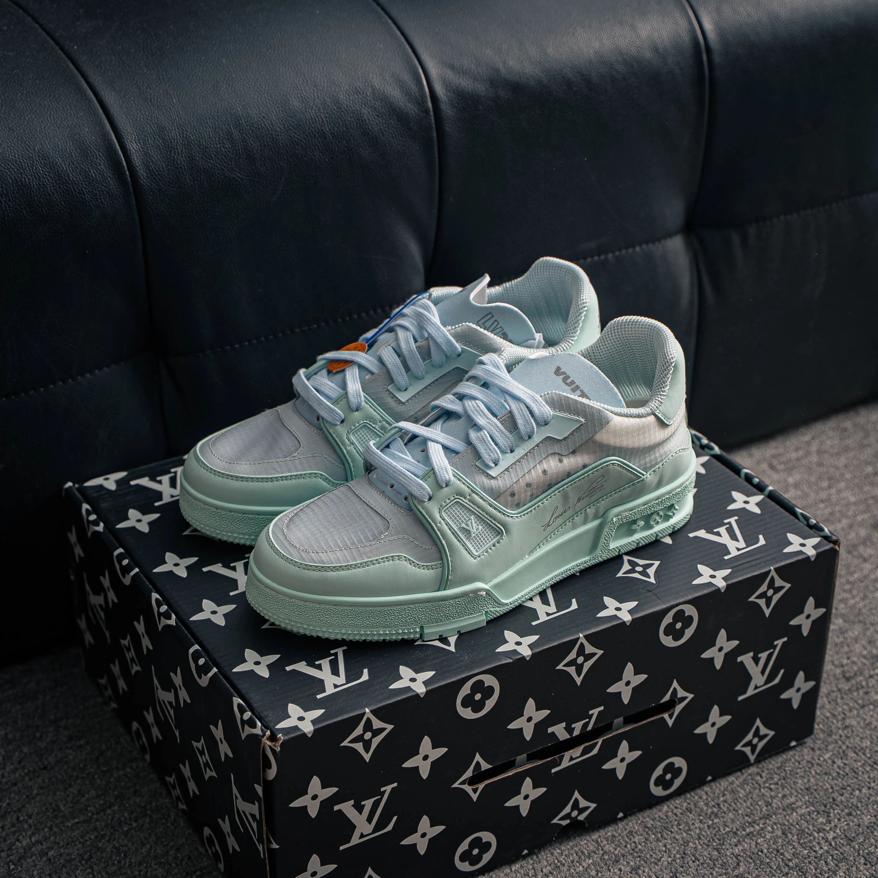 【YS 】 Premium LOUIS VUITTON Tilted Series｜2026 Breathable Series LV Tilted Low Sneakers Series Low-Top Retro Skate Shoes Men Shoes｜